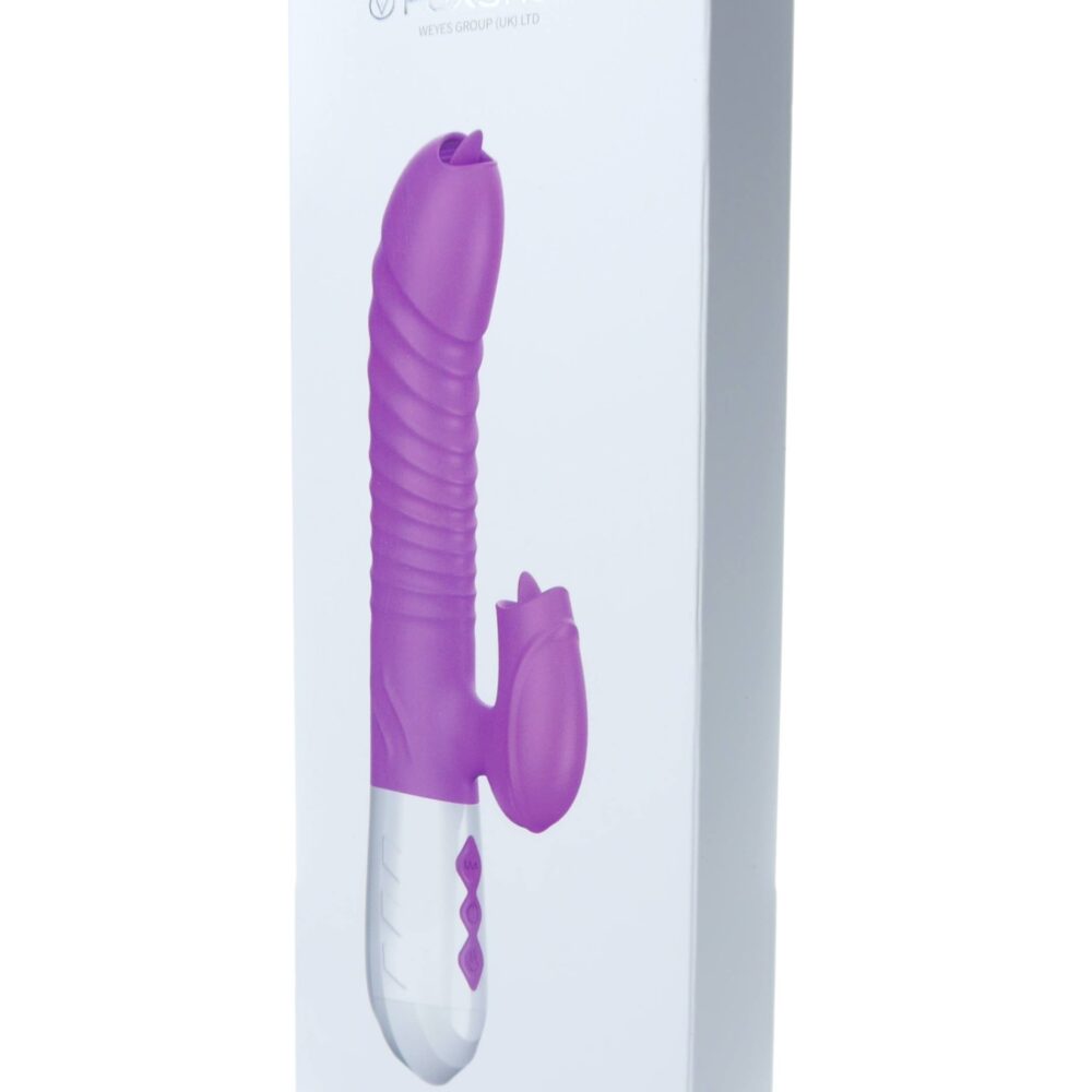 Foxshow - Vibrator - Silicone Vibrator USB 7 Function and Thrusting Function / Heating, pink