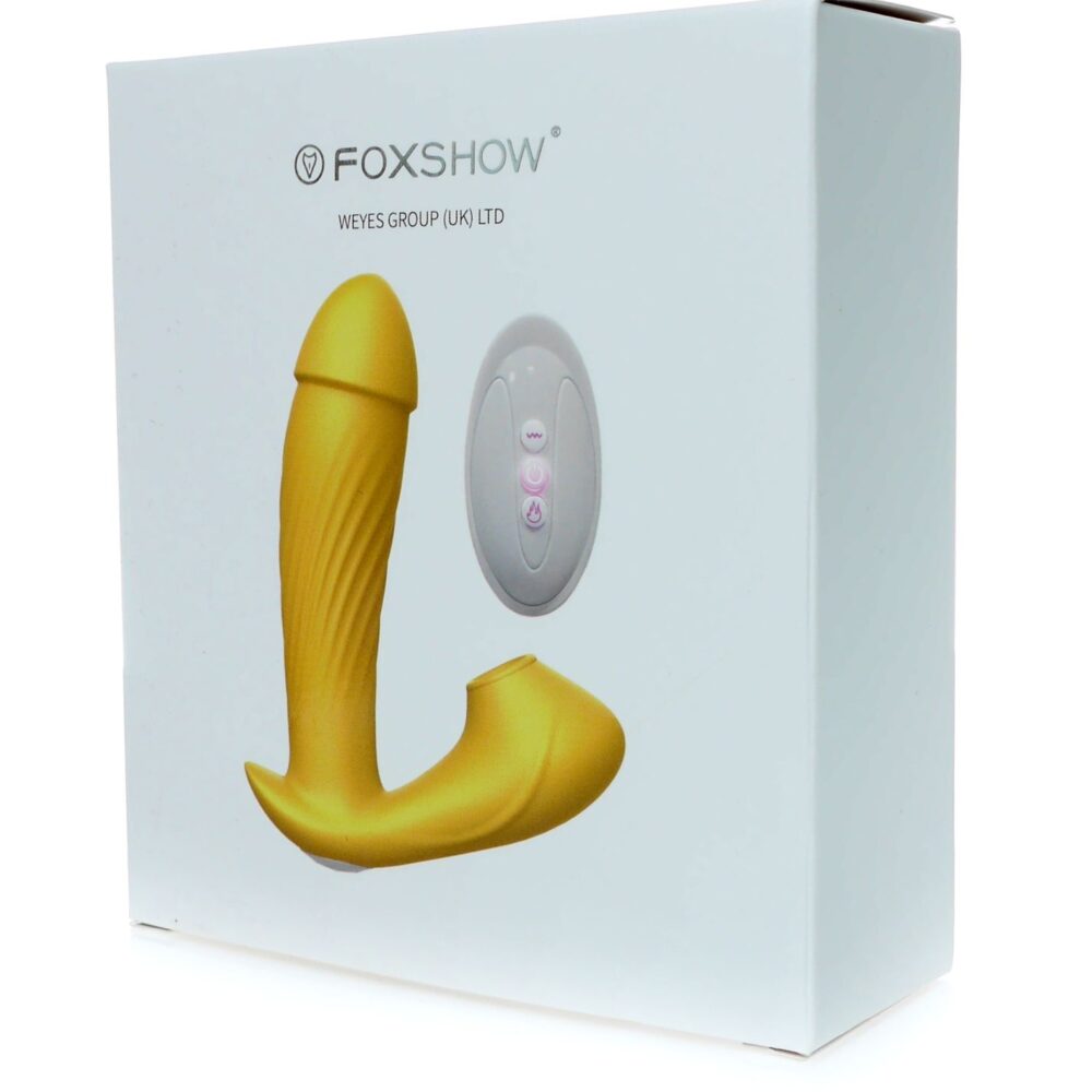 Foxshow - Stimulator - Silicone Panty Vibrator USB, 7 vibrations, Heating function, 7 Frequency Of Sucking