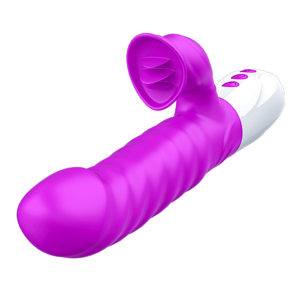 Foxshow - Vibrator - Silicon, Vibrator 7 Function and Heating Mode, PURPLE - Image 2