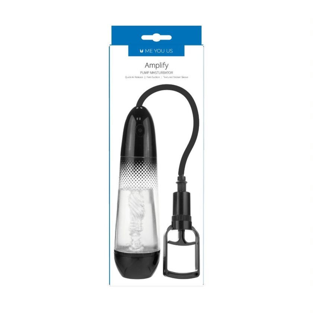 Me You Us Amplify Pump Masturbator Clear/Black - Image 4