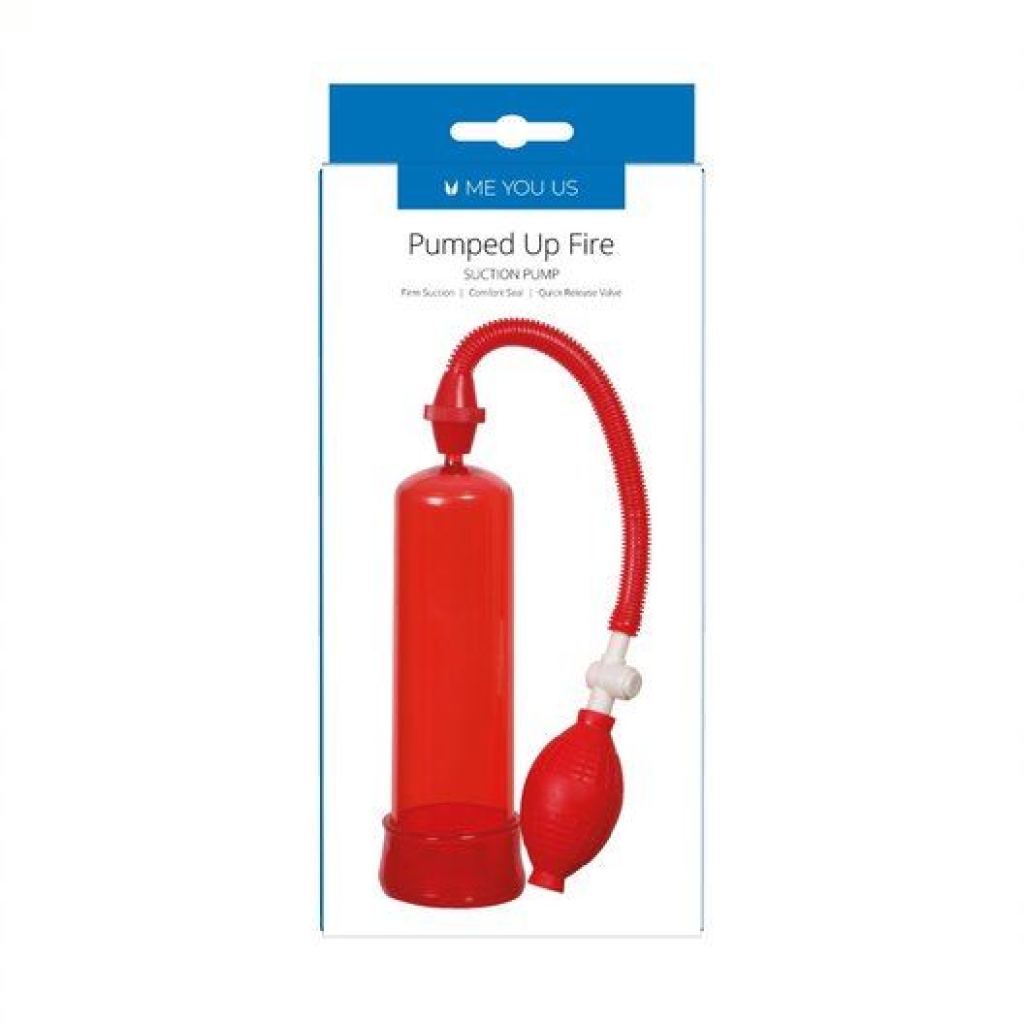 Me You Us Pumped Up Fire Penis Pump Red - Image 3