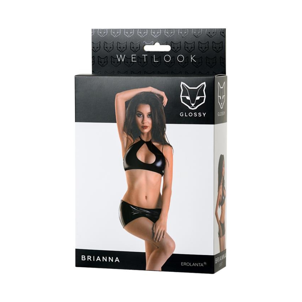 Glossy - Wetlook shiny set BRIANNA - black - XL