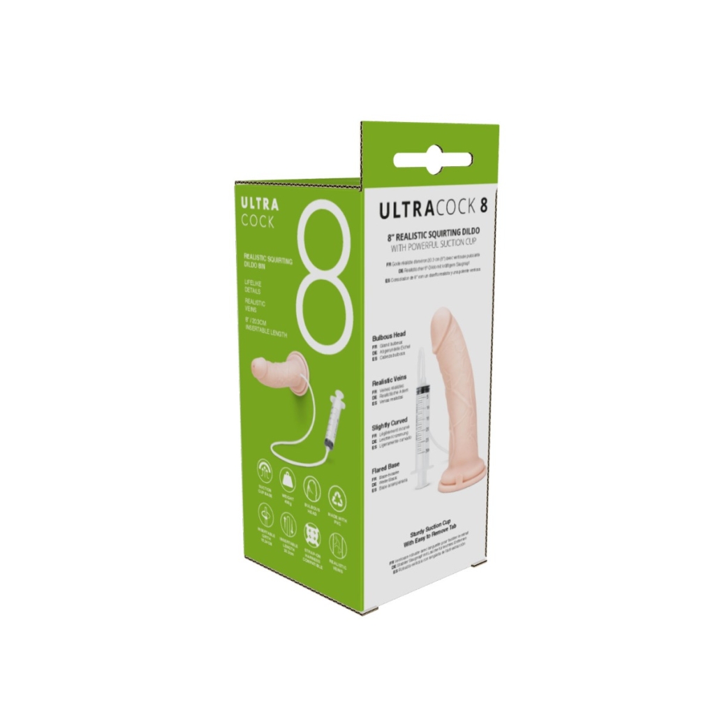 Me You Us Ultracock Realistic Squirting Dildo 8in - Image 3