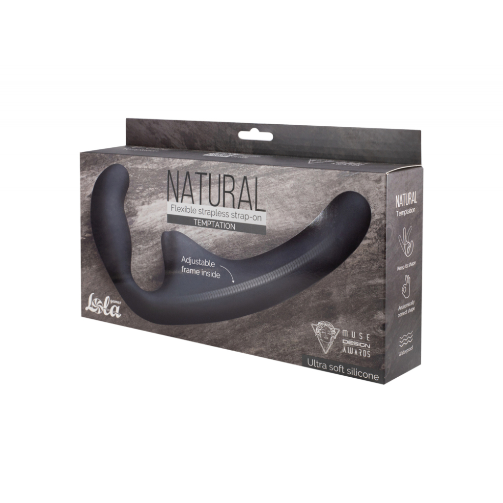 Flexible strapless strap-on Natural Temptation Black