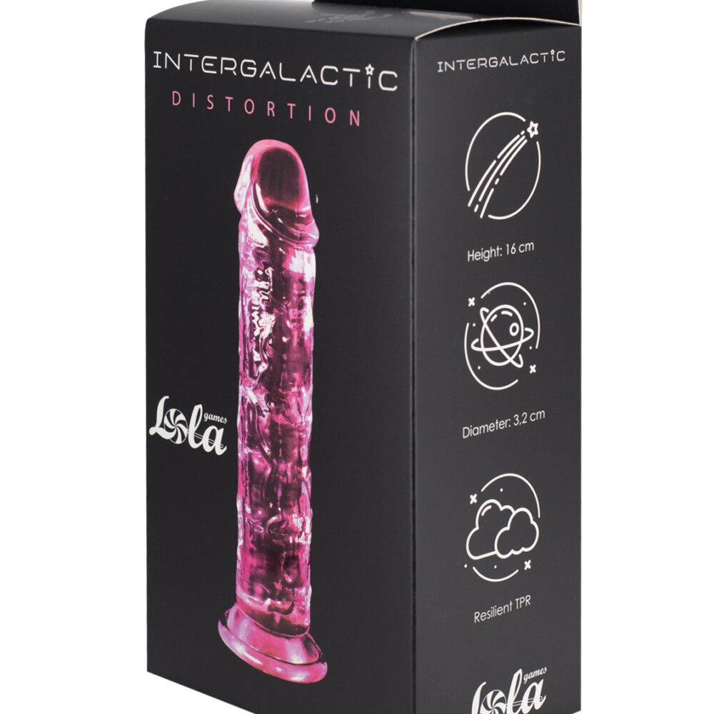 Transparent dildo Intergalactic Distortion Pink