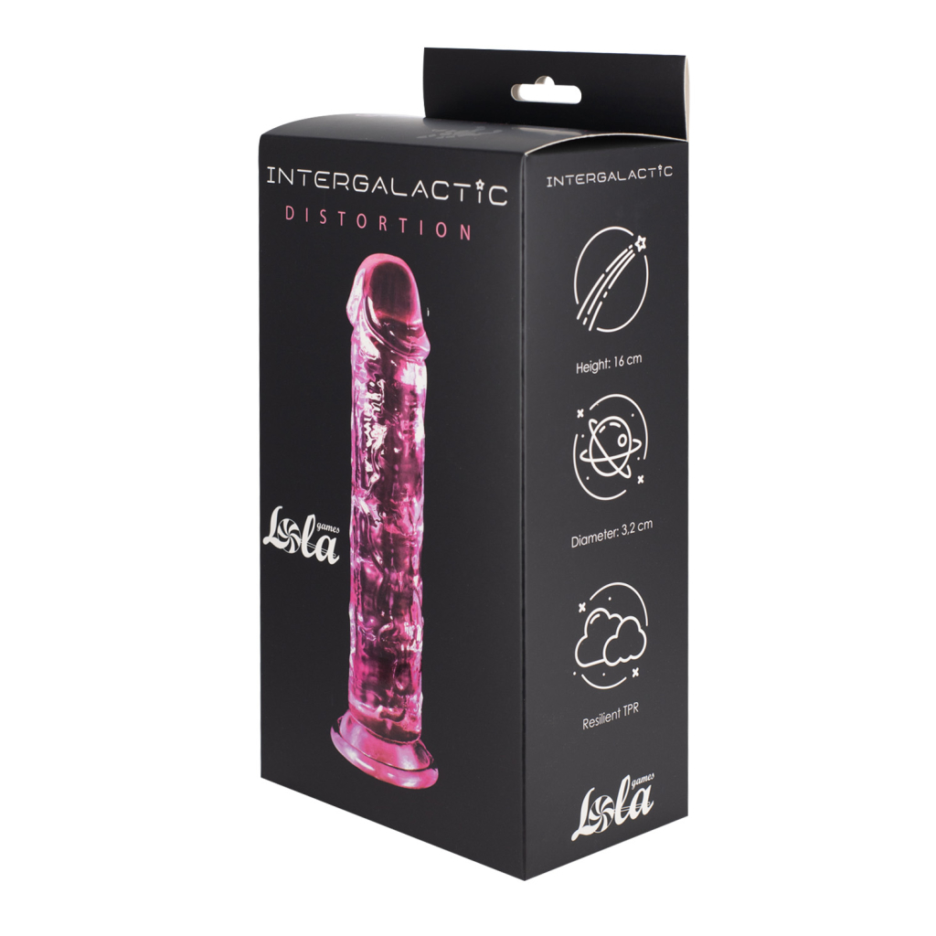Transparent dildo Intergalactic Distortion Pink