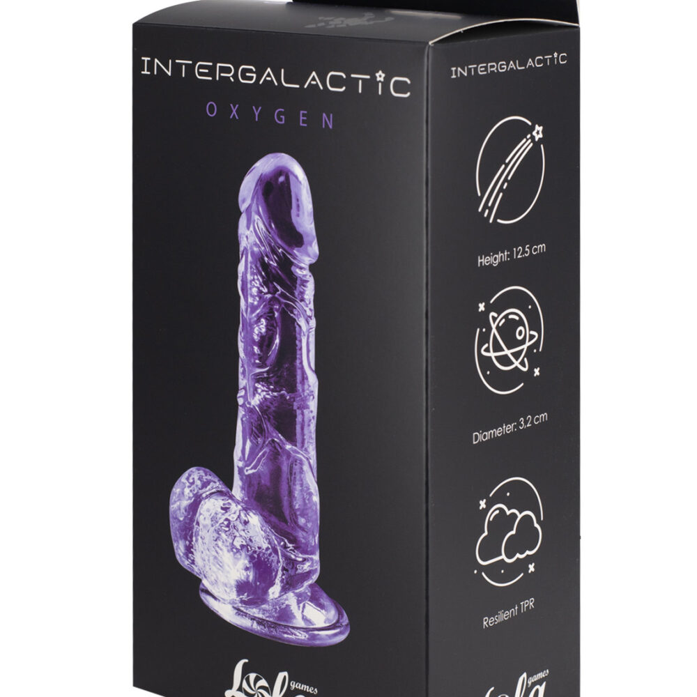 Transparent dildo Intergalactic Oxygen Purple