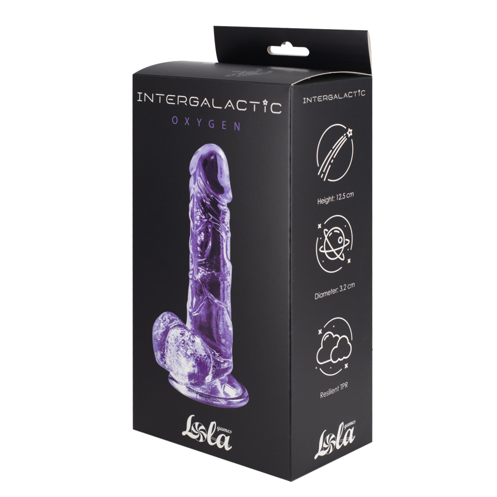 Transparent dildo Intergalactic Oxygen Purple