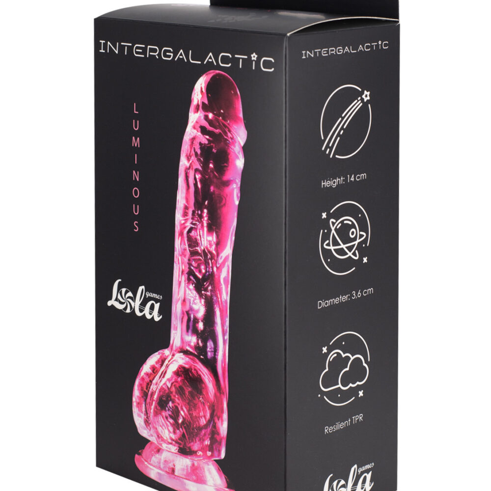 Transparent dildo Intergalactic Luminous Pink