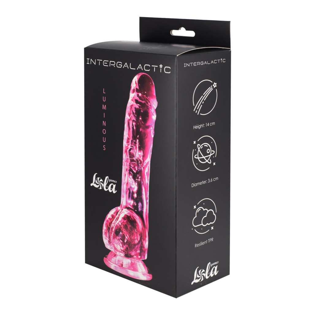 Transparent dildo Intergalactic Luminous Pink