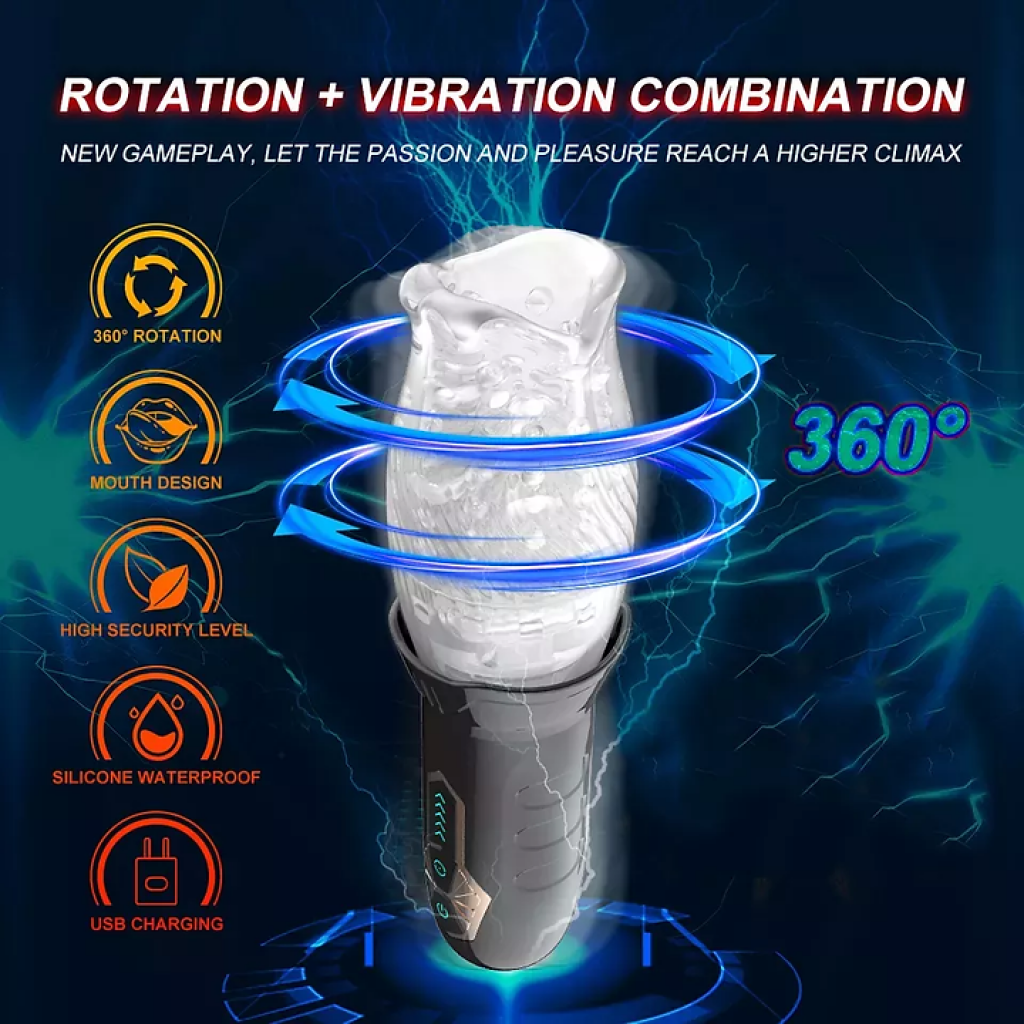 Masturbator - Spinning Machine V 2.0 - USB - 10 + 5 Modes - Image 5