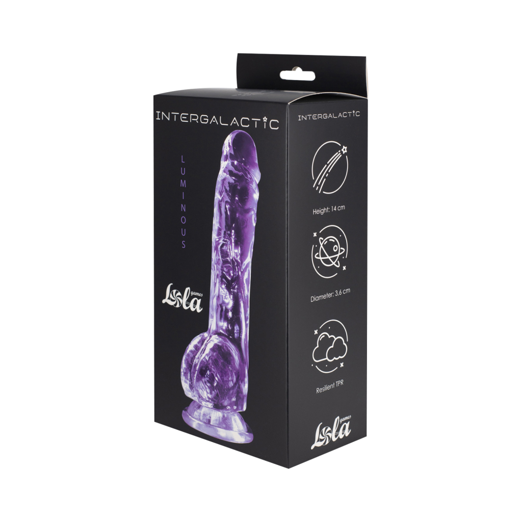 Transparent dildo Intergalactic Luminous Purple