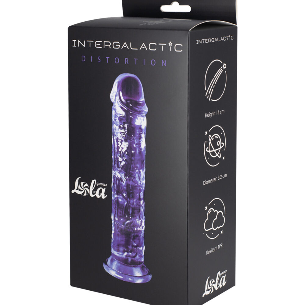 Transparent dildo Intergalactic Distortion Purple