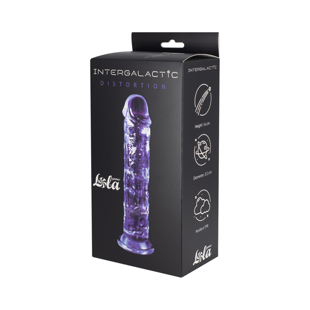 Transparent dildo Intergalactic Distortion Purple