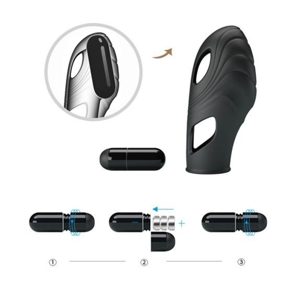 Pretty Love Lich Finger Vibrator Black - Image 2