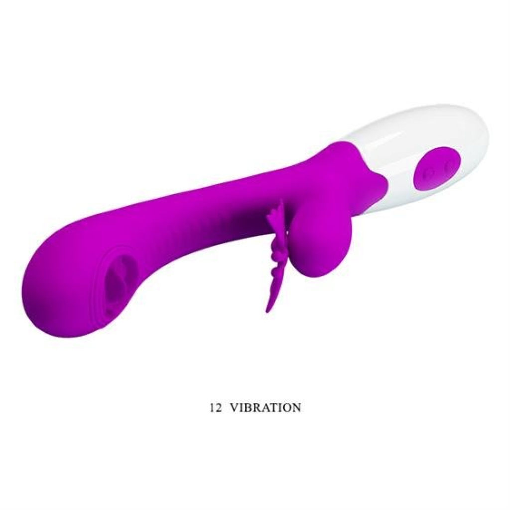 Pretty Love Moth Clitoris Vibrator Purple - Image 4