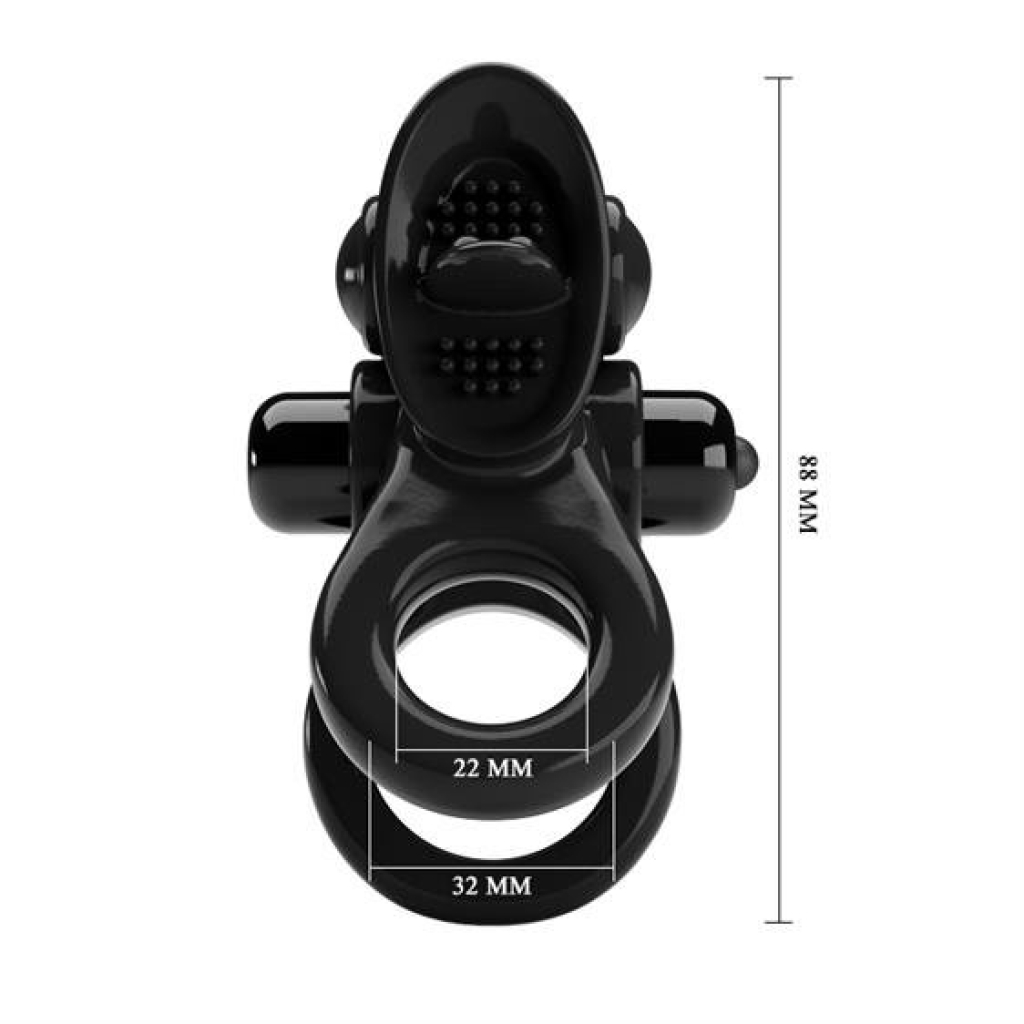 Pretty Love Vibrating Pasionate Cock Ring Black - Image 5