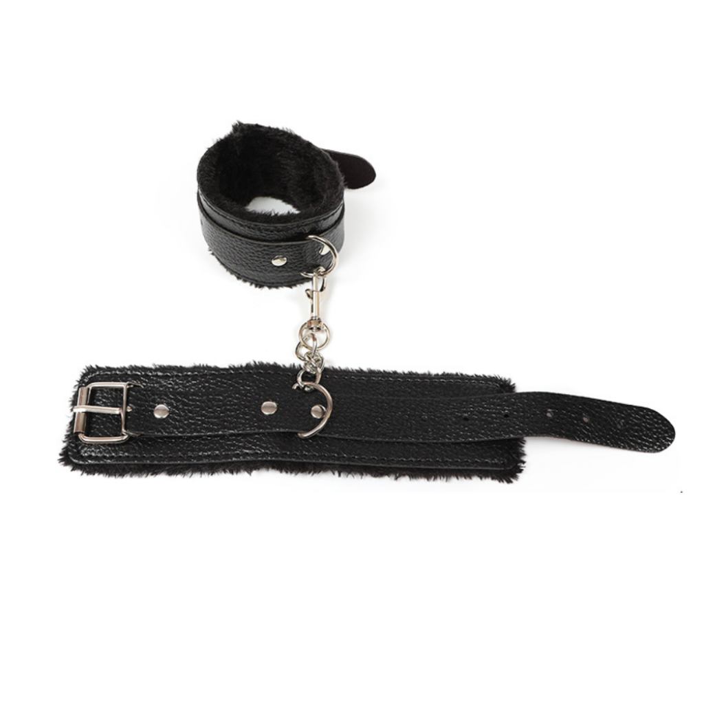Fetish Fever - Cuffs With Fur - Black - Image 3