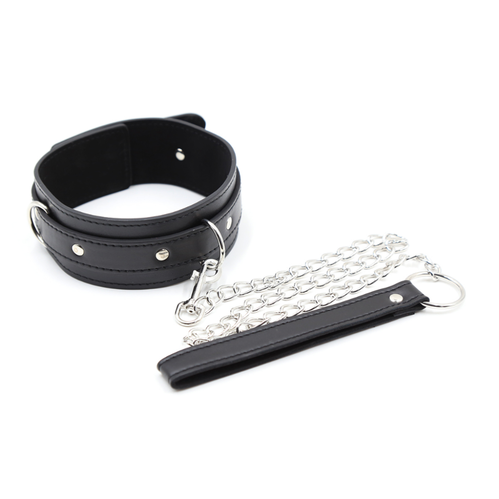 Fetish Fever - Collar with leash - Black - Image 3