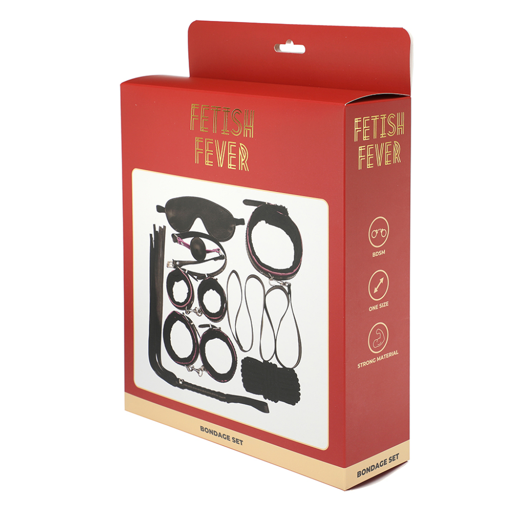 Fetish Fever - Bondage Set - 7 pieces - Black