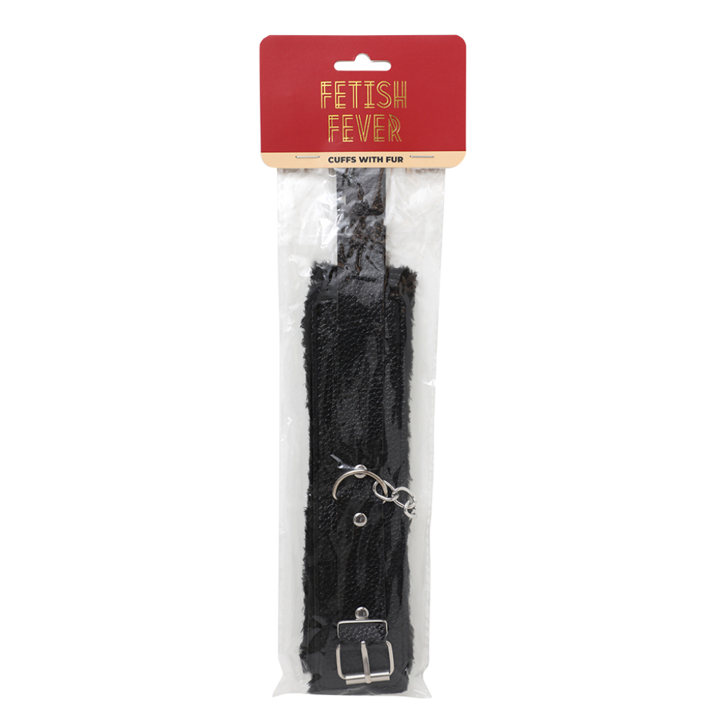 Fetish Fever - Cuffs With Fur - Black