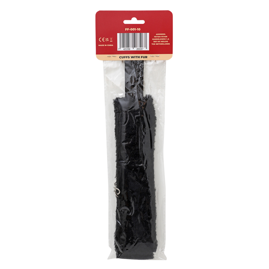 Fetish Fever - Cuffs With Fur - Black - Image 2