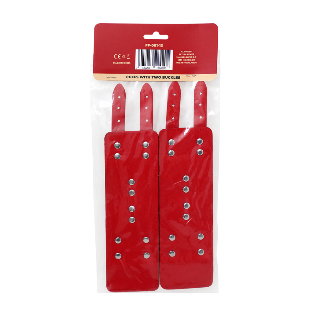 Fetish Fever - Cuffs with two buckles - Red - Image 2