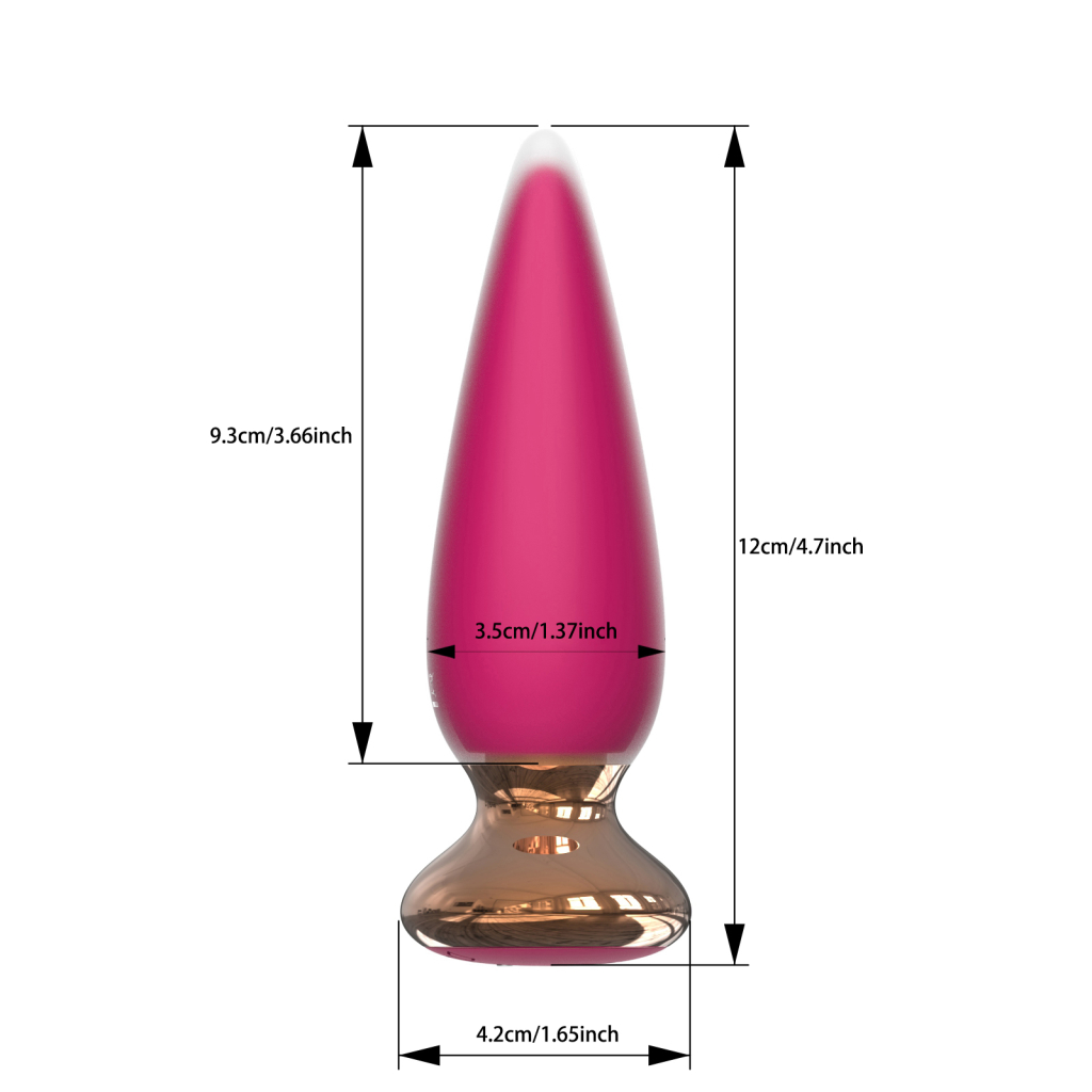 Sweet Bomb Tappered Plug - USB - With App - Rose - Image 10