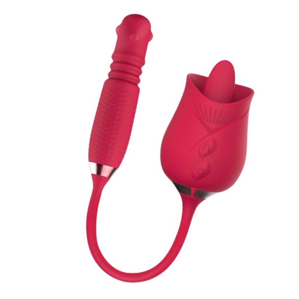 Rouge Velvet - Aurora - USB Telescopic - Rotating  + Licking Vibrator - Image 2