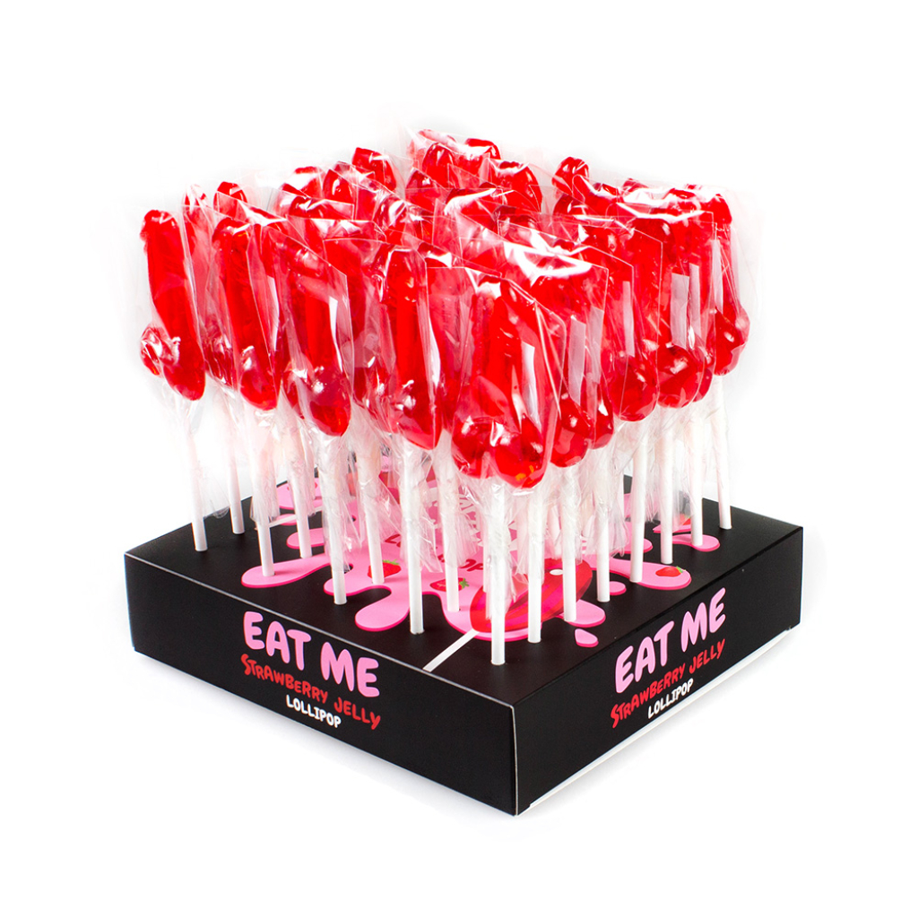 STRAWBERRY PENIS LOLLIPOP DISPLAY (40 UNITS)