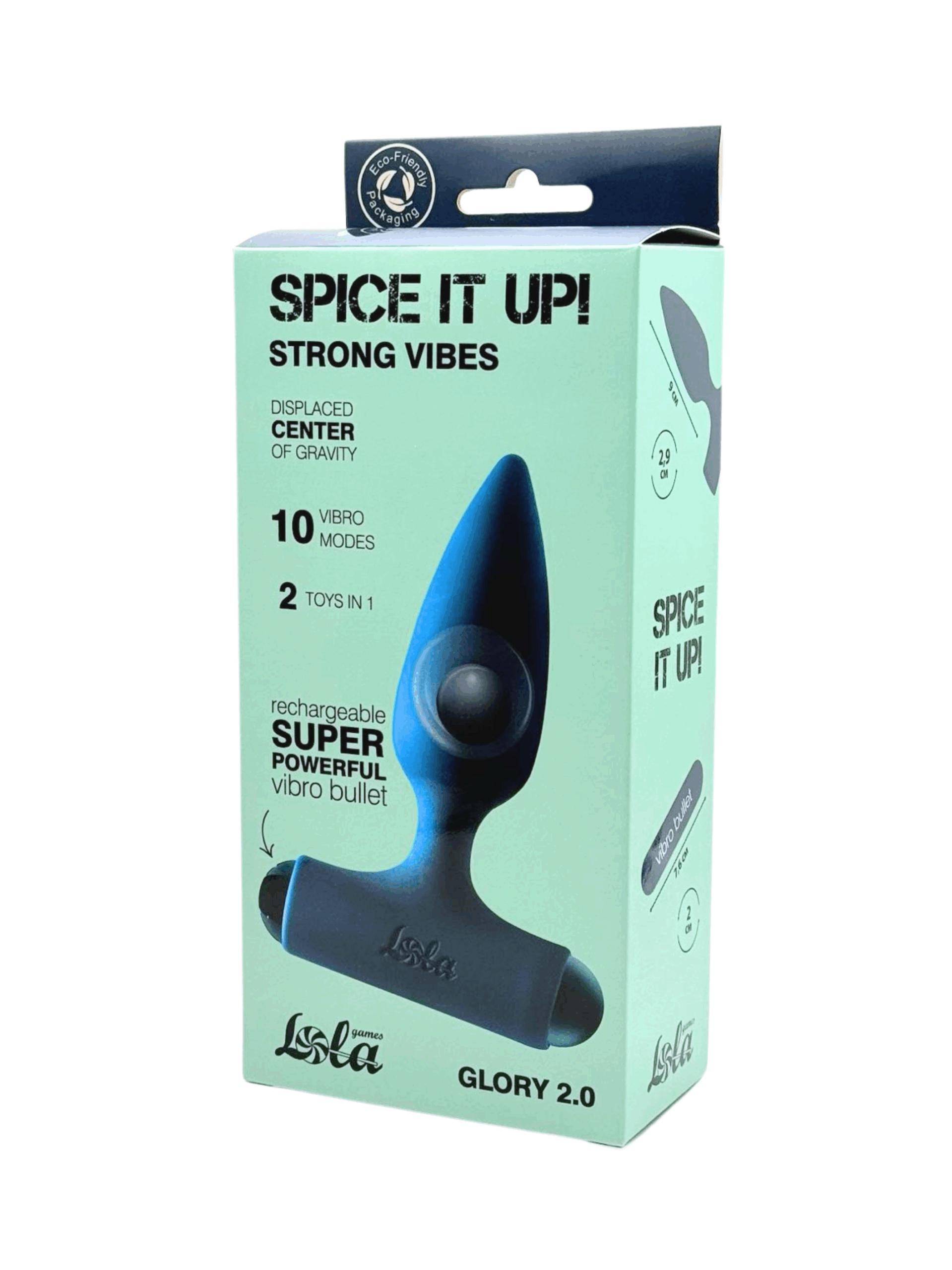 Anal Plug with Rechargeable Bullet Spice it Up Glory 2.0 - USB