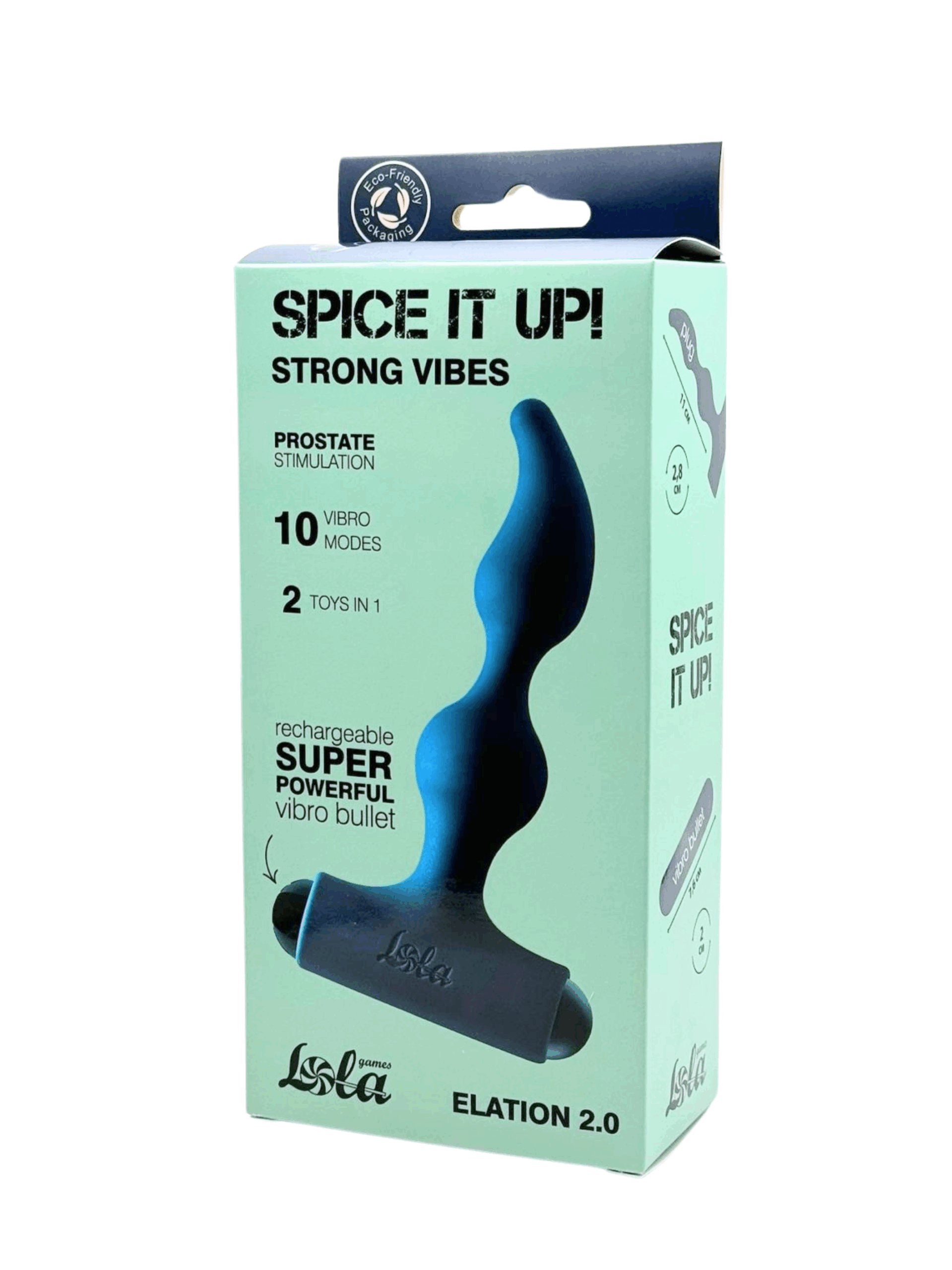 Anal Plug with Rechargeable Bullet Spice it Up Elation 2.0 - USB