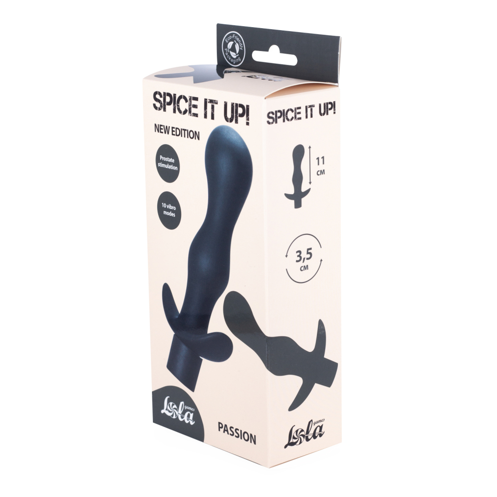 Vibrating Anal Plug Spice it up Passion Black
