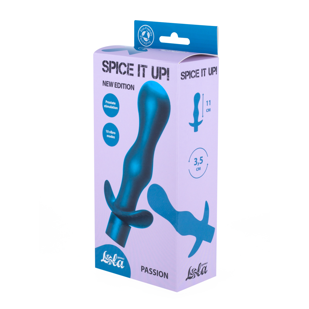Vibrating Anal Plug Spice it up Passion Aquamarine