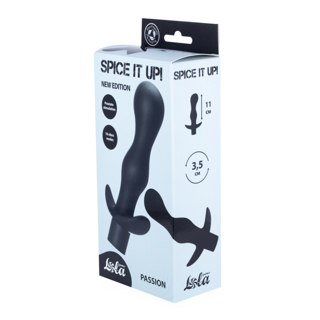 Vibrating Anal Plug Spice it up Passion Dark Grey