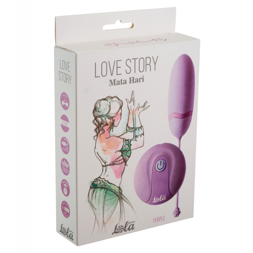 Vibro egg with remote control Love Story Mata Hari purple