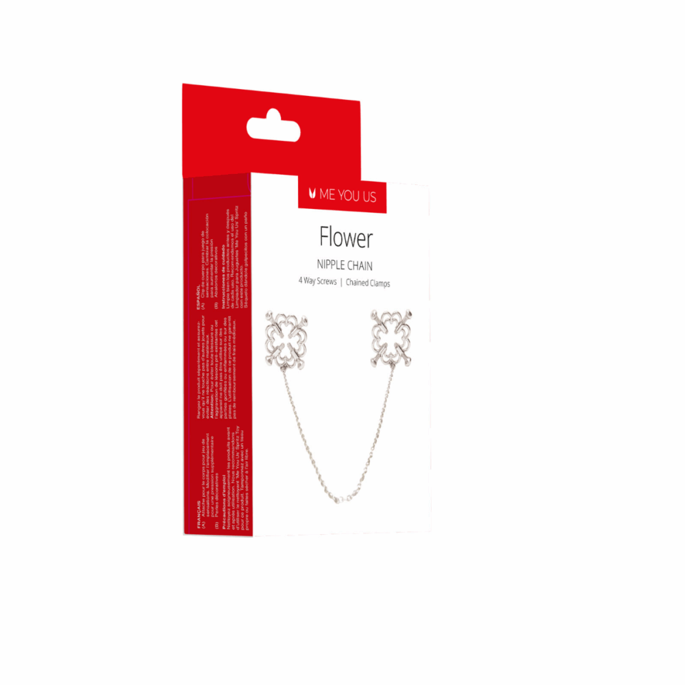 Me You Us Flower Design Nipple Chain