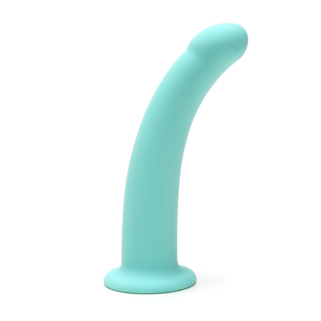 Me You Us 7" Aqua Curved Silicone Dildo - Image 2