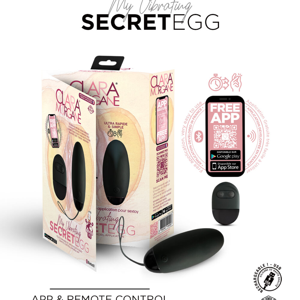 My Vibrating Secret EGG Black - App controlled