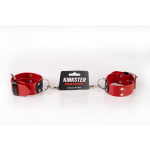 Kinkster - Vegan Leather - Handmade - Anklecuffs red - Image 7