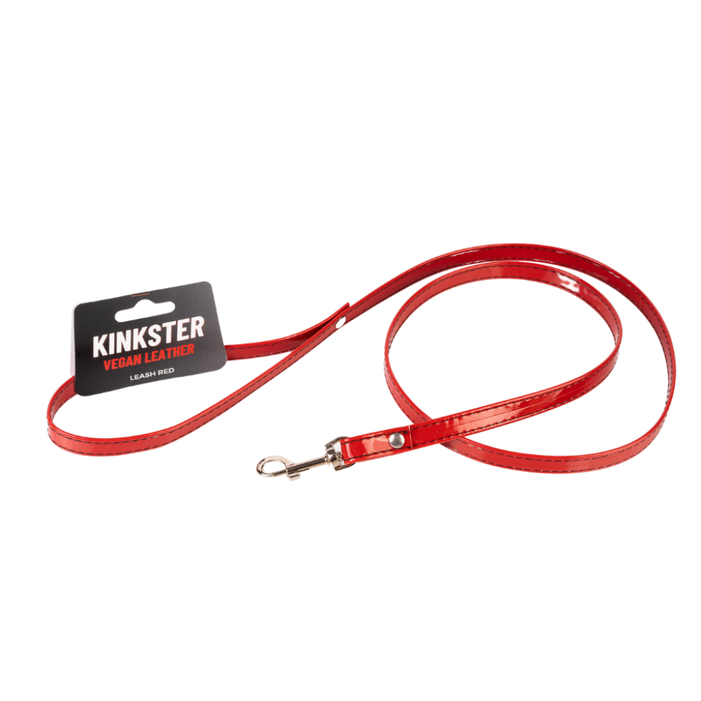 Kinkster - Vegan Leather - Handmade - Leash red