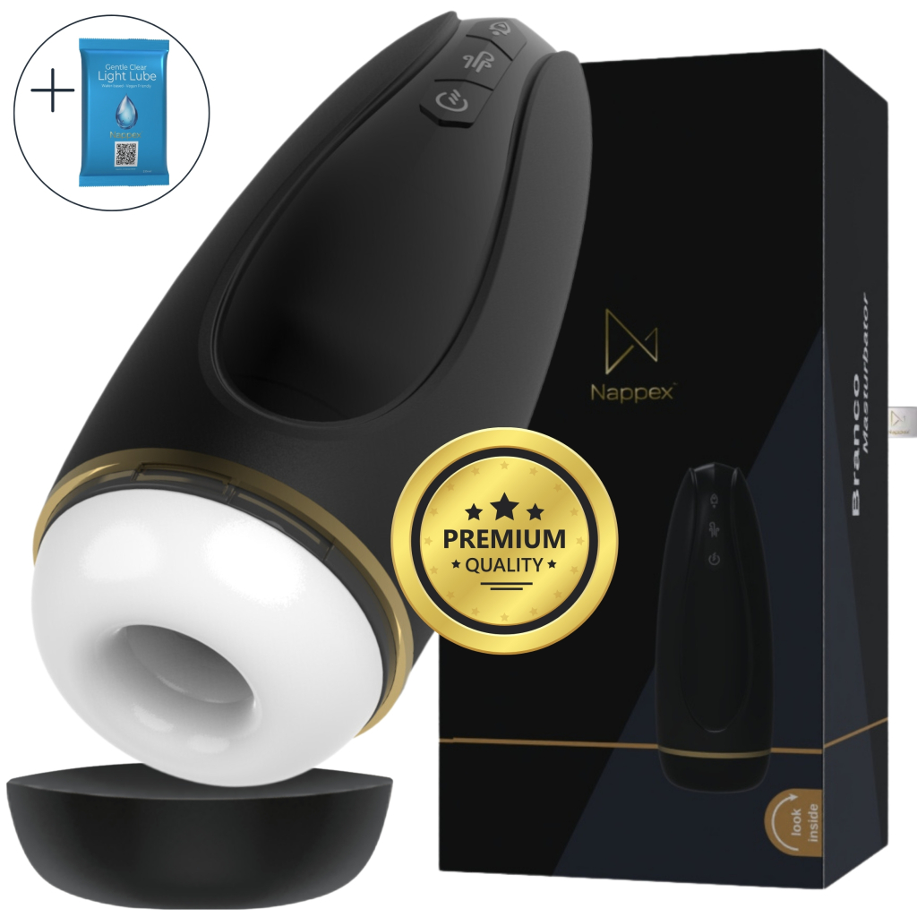 Masturbator - Nappex™ Branco Black - Premium Masturbators  (10 Languages)