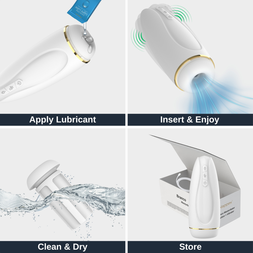 Masturbator - Nappex™ Branco White - Premium Masturbators (10 Languages) - Image 2