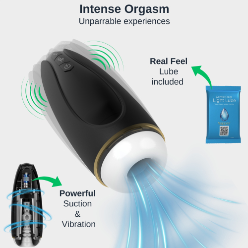 Masturbator - Nappex™ Branco Black - Premium Masturbators  (10 Languages) - Image 9