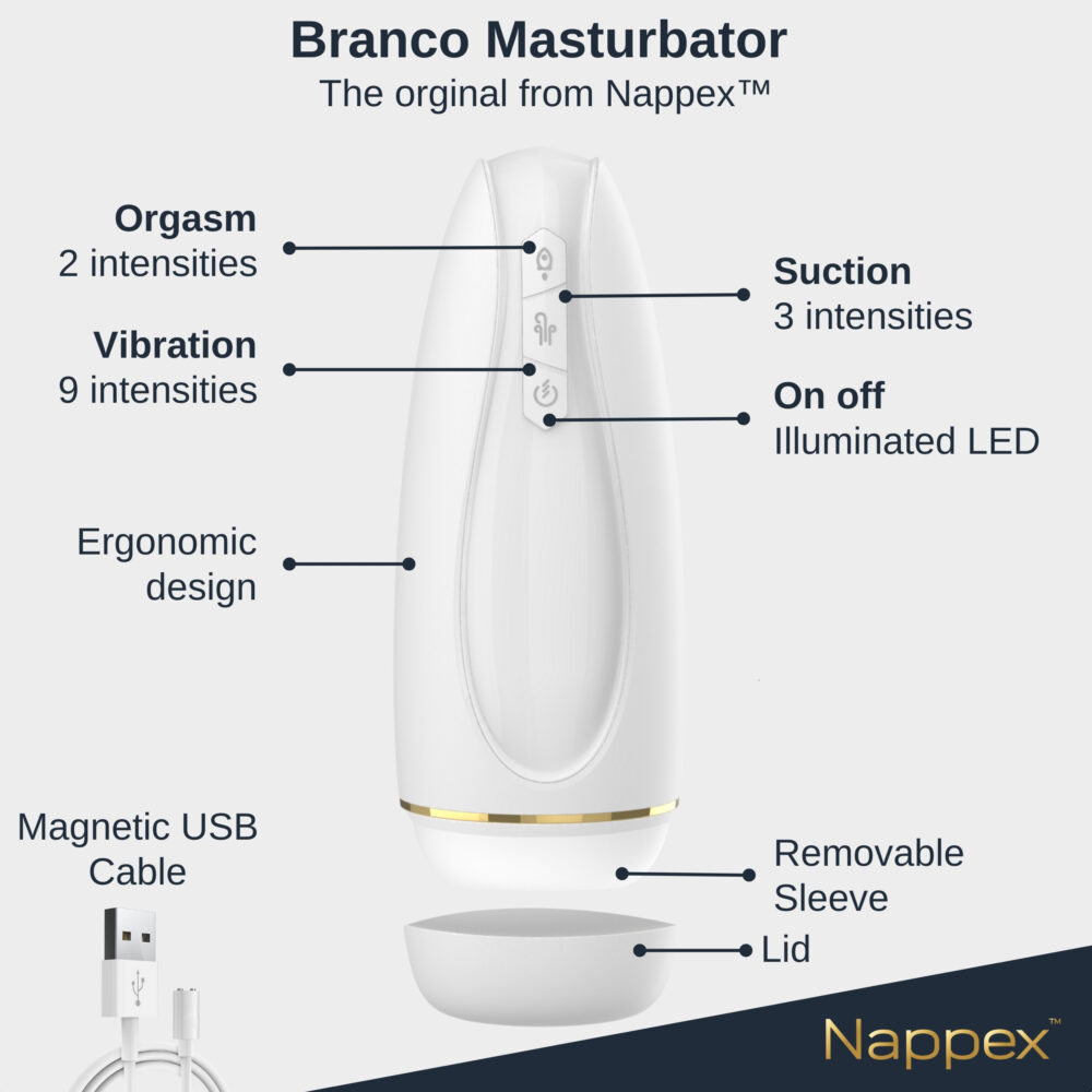 Masturbator - Nappex™ Branco White - Premium Masturbators (10 Languages) - Image 8