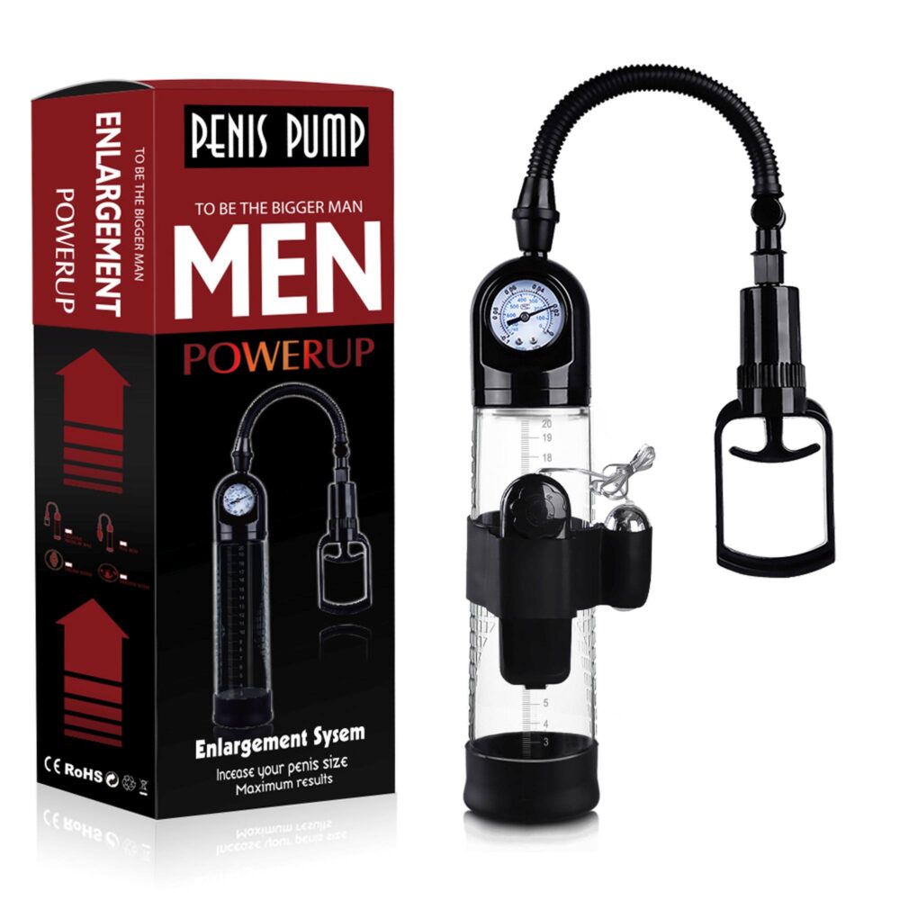 Penispump - Powerpump MASTER Vibrating - Black&Clear