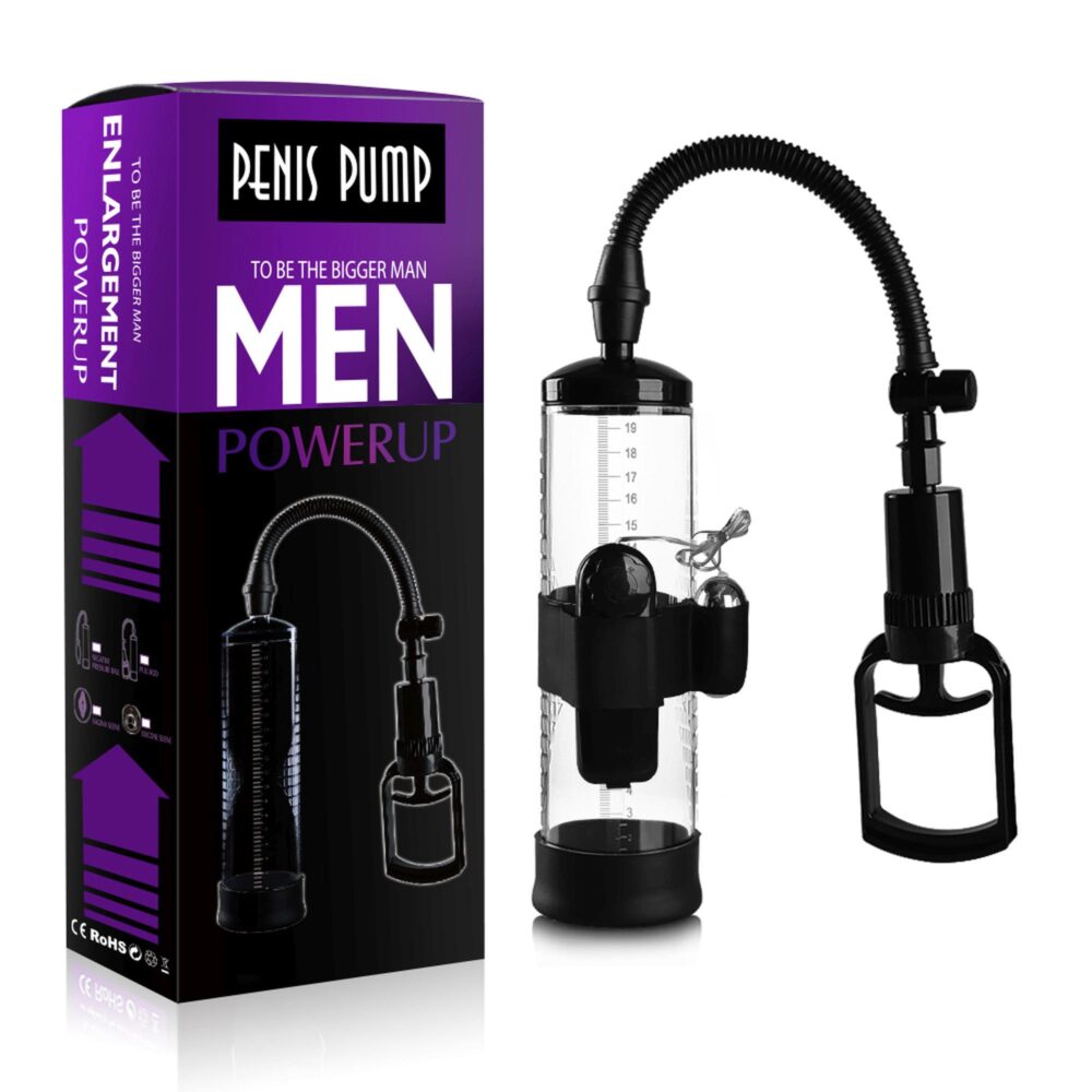 Penispump - Powerpump MAX Vibrating - Black&Clear