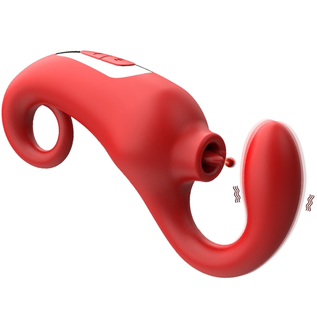 Vibrator - Merfi, 10 vibration functions, 10 frequency tongue licking USB - Image 2