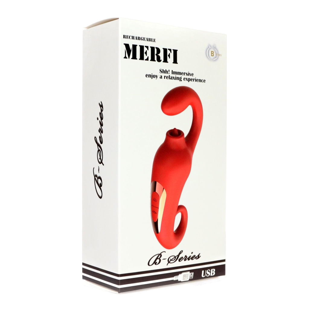 Vibrator - Merfi, 10 vibration functions, 10 frequency tongue licking USB
