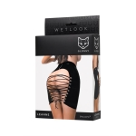 Glossy Wetlook skirt Leanne - Black - L
